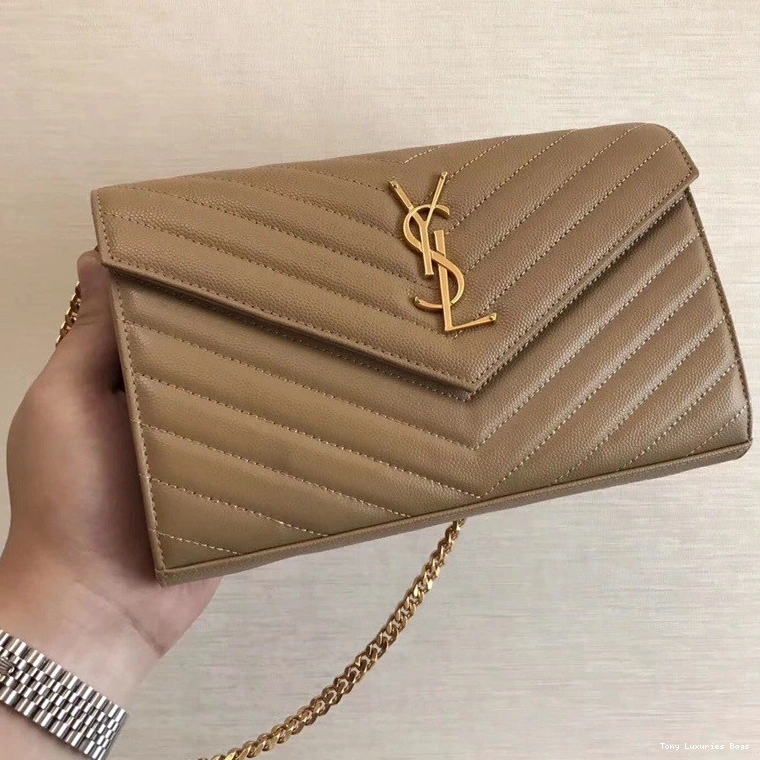 Tony Luxuries CHAIN CASSANDRE WALLET MATELASSÉ YSL 0714